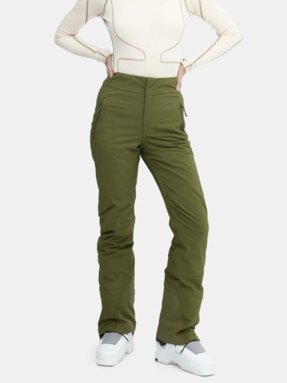 NWT Halfdays Alessandra Pant Olive Green Ski Snowboard PrimaLoft Insulated Med